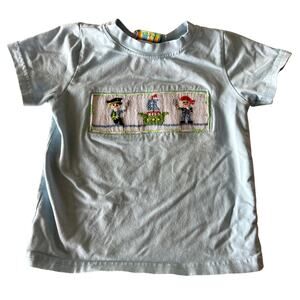 Smocked Polkadot Pirate Tee - Size 24 Months